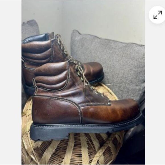 Carolina Safety Toe Work Boots 3596 Mens Size 13 D Brown Leather - Picture 4 of 7